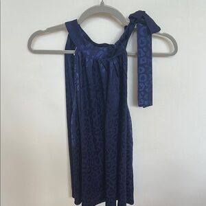 FLAWLESS Blue Sleeveless Halter Blouse